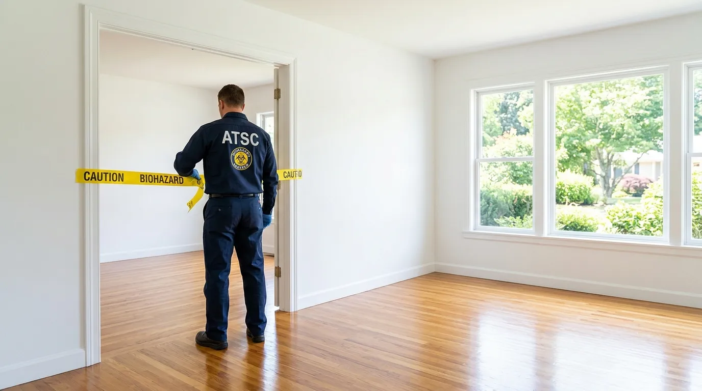 Certified biohazard cleanup crew performing Decomposition Cleanup in Palmerton
